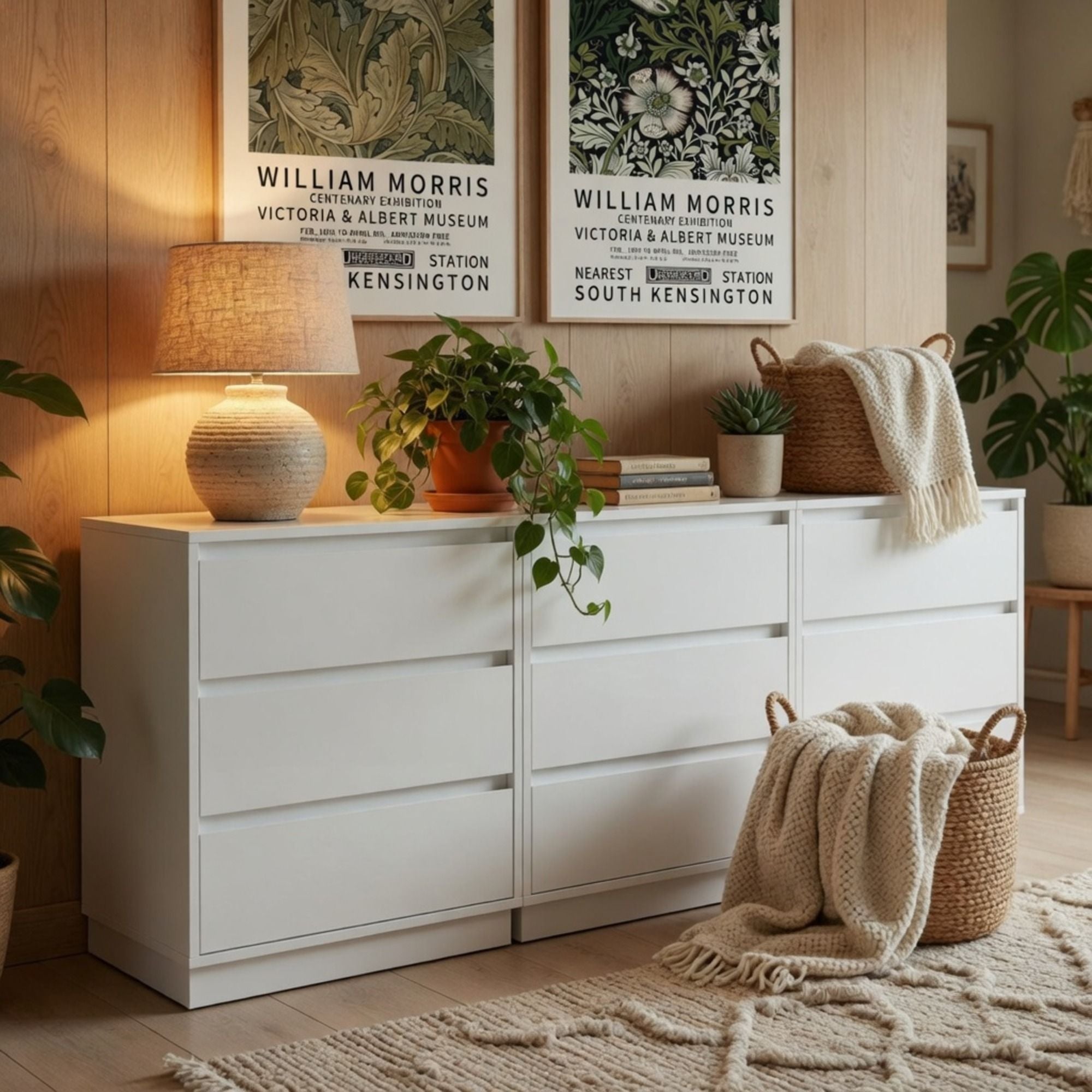 3 Drawer Nightstand, Bedroom Side Table