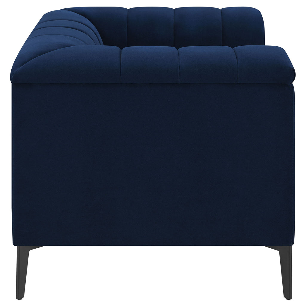 Darci - Accent Armchair With Seating And Tapered Legs - Blue
