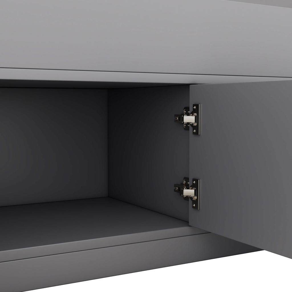 Captain Platform Bed Frame With Storage Bookcases, Shelves, And 4 Drawers