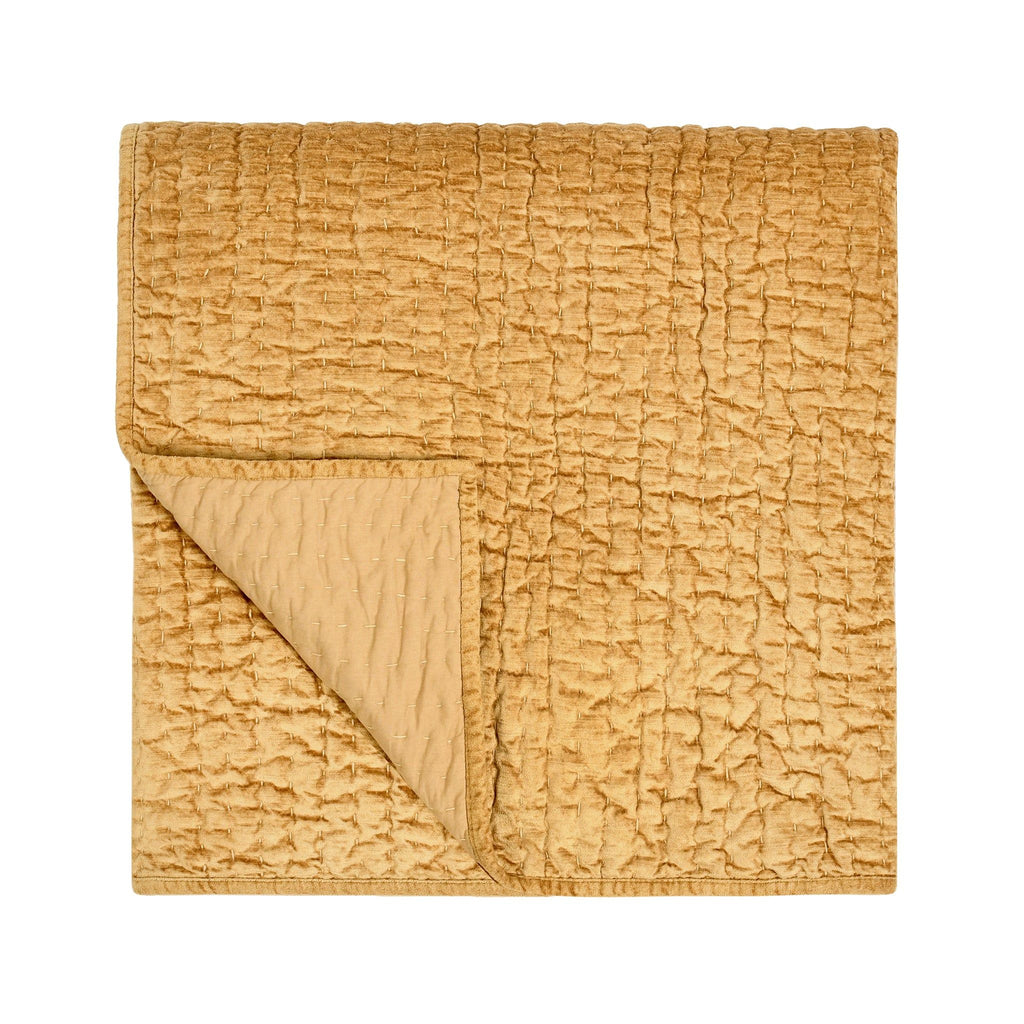 Bari - Velvet Quilt - Honey Gold