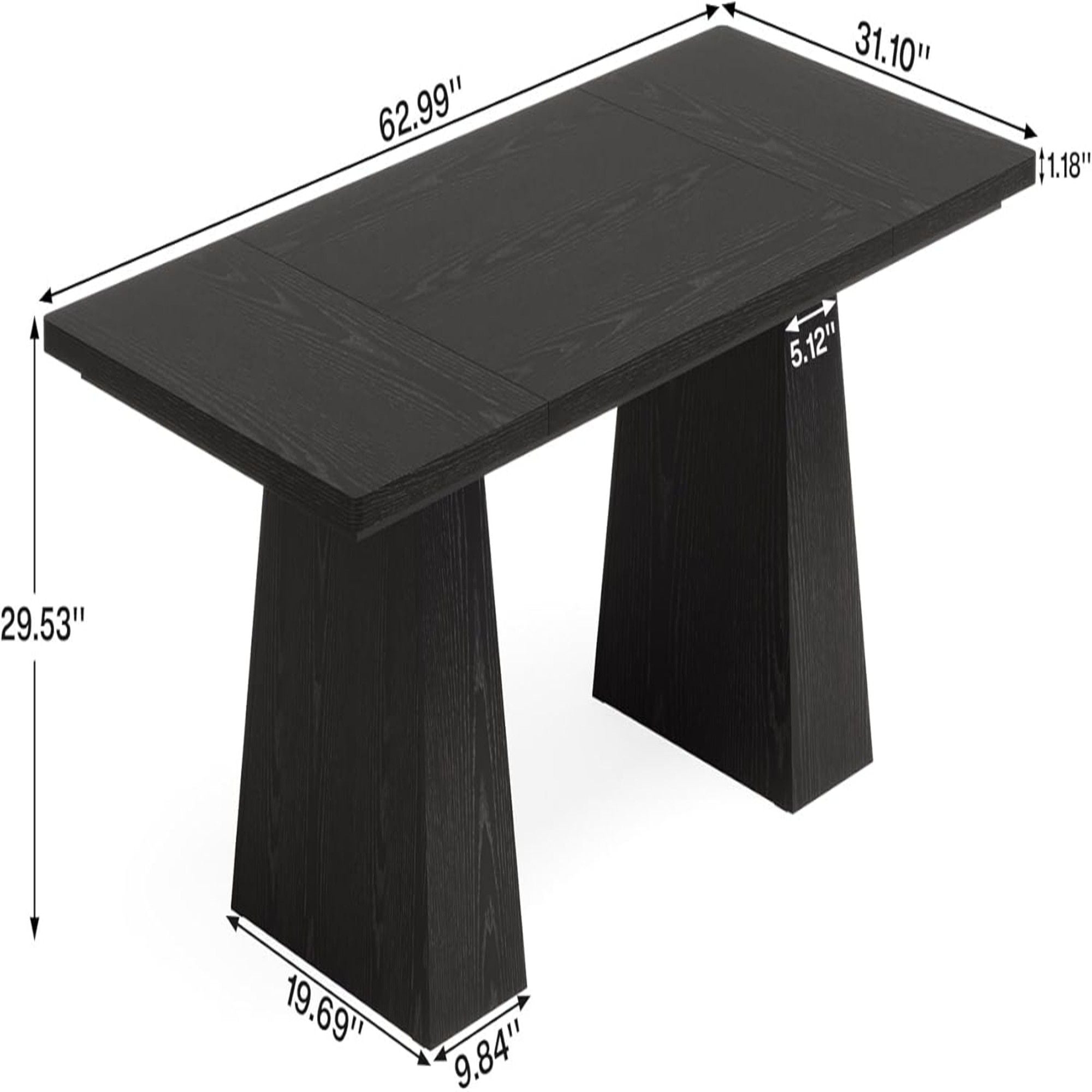 Executive Desk, Workstation With Double Pedestal For Home Office