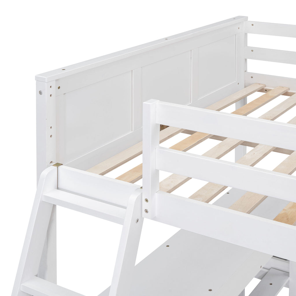 Full Over Full Bunk Bed With Desk