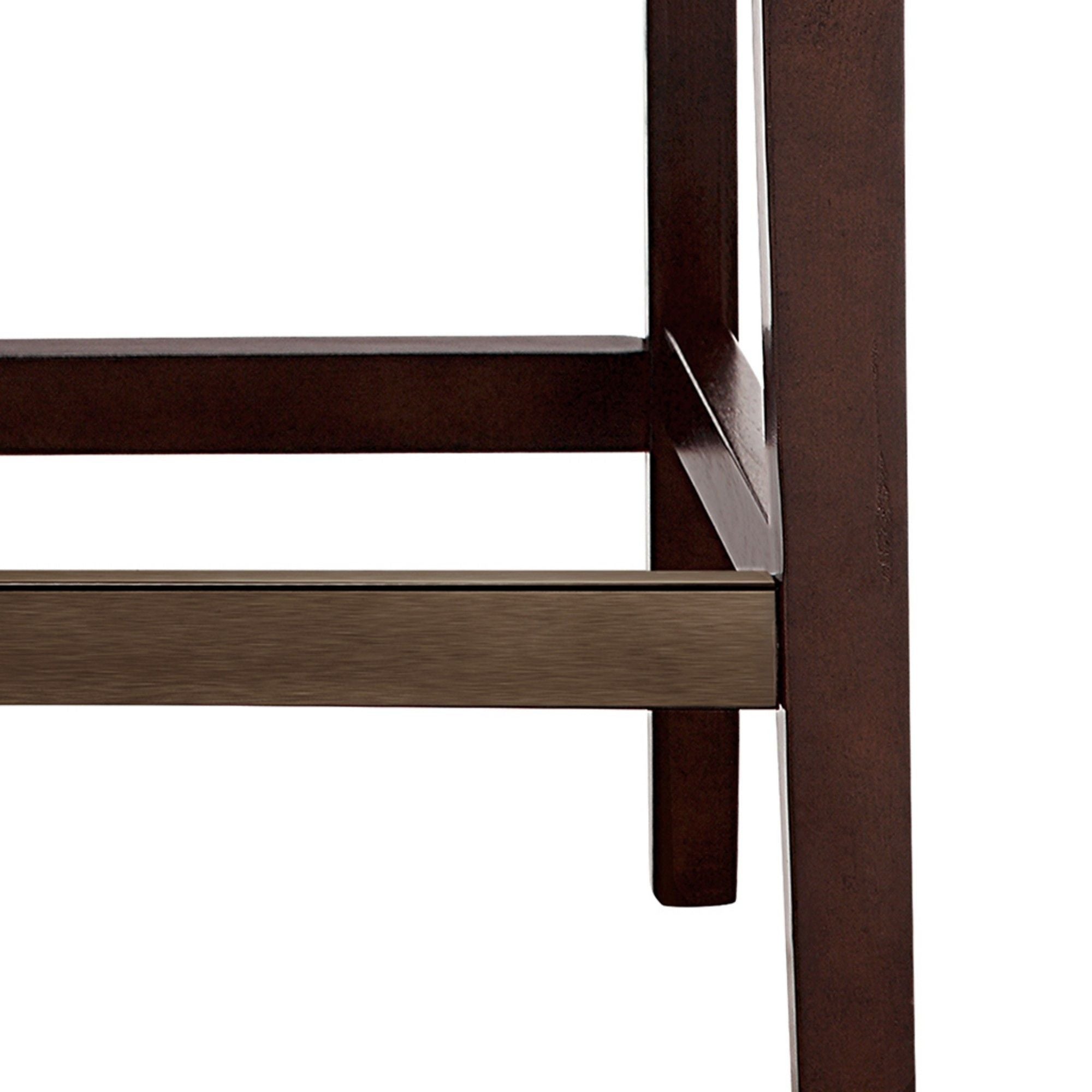 Tufted Counter Stool With Button Tufted Back - Tan