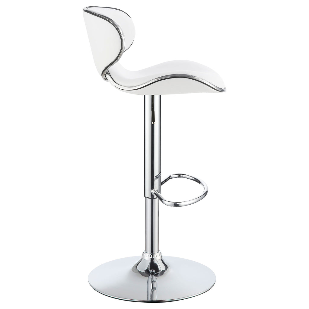 Edenton - Upholstered Adjustable Bar Stool (Set of 2) - White