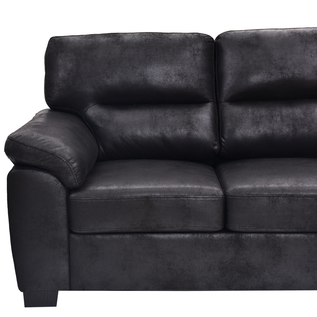 3 Seater Sofa With Padded Armrests And Triangular Leg