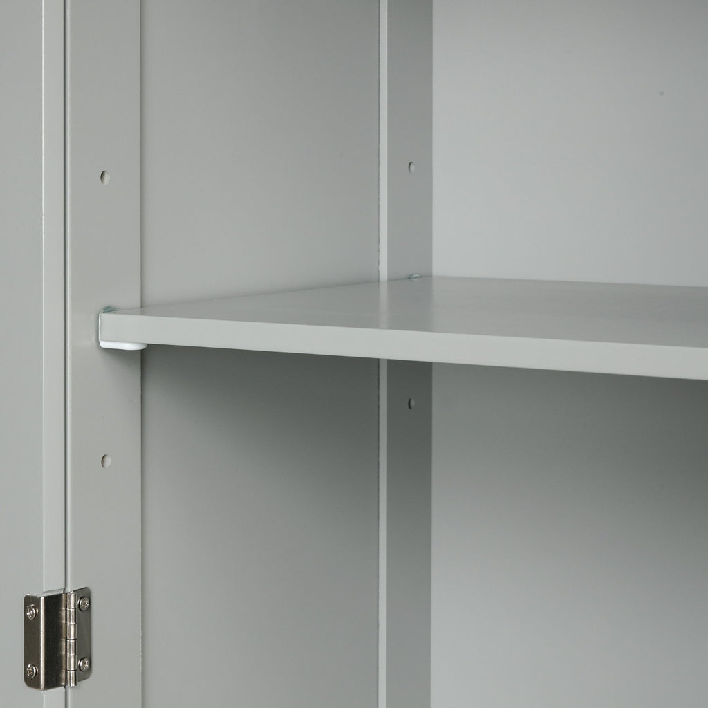Tall Freestanding Bathroom Storage Cabinet With Adjustable Shelf And 2 Drawers