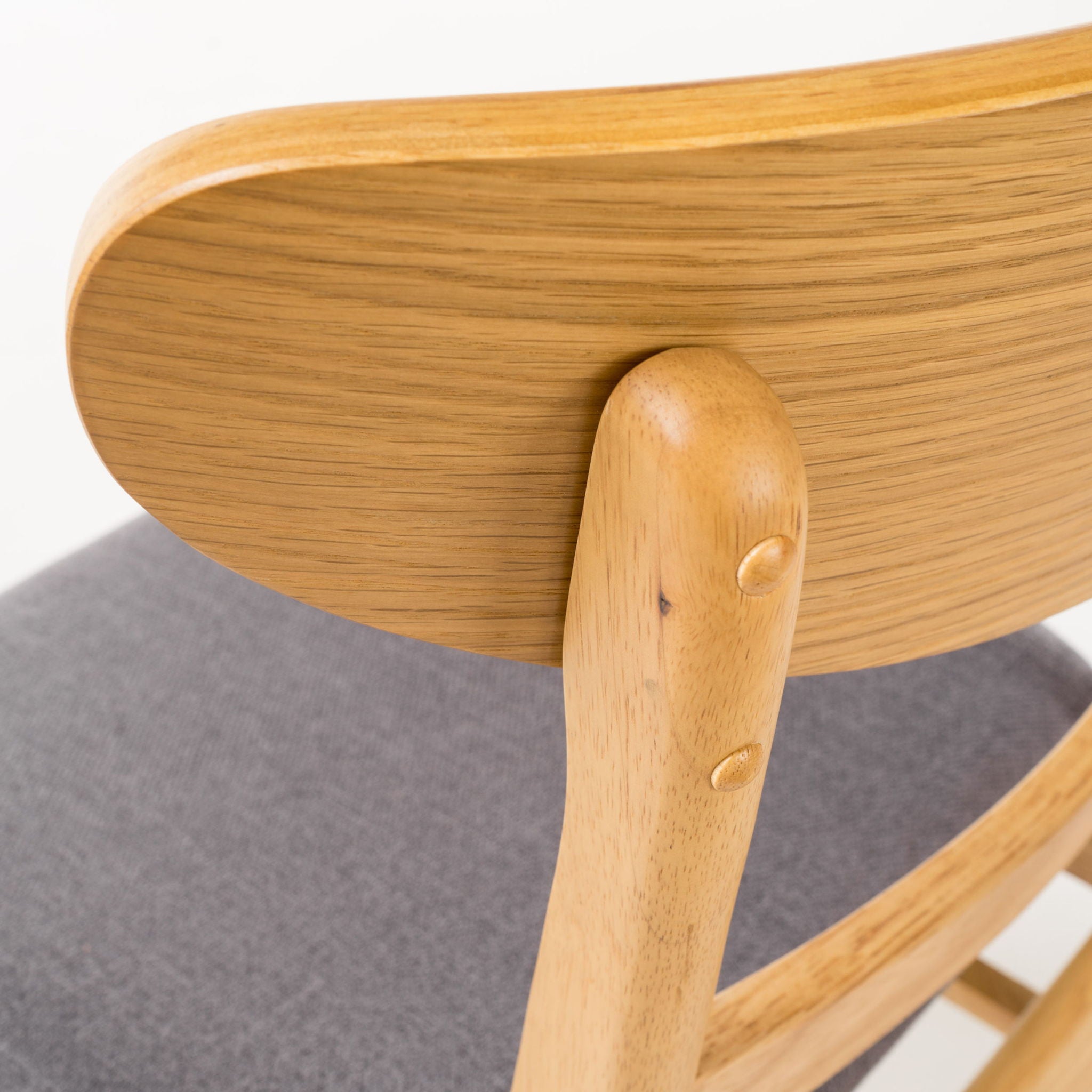 Mid Century Modern Dining Chair With Upholstered Seat And Wood Frame
