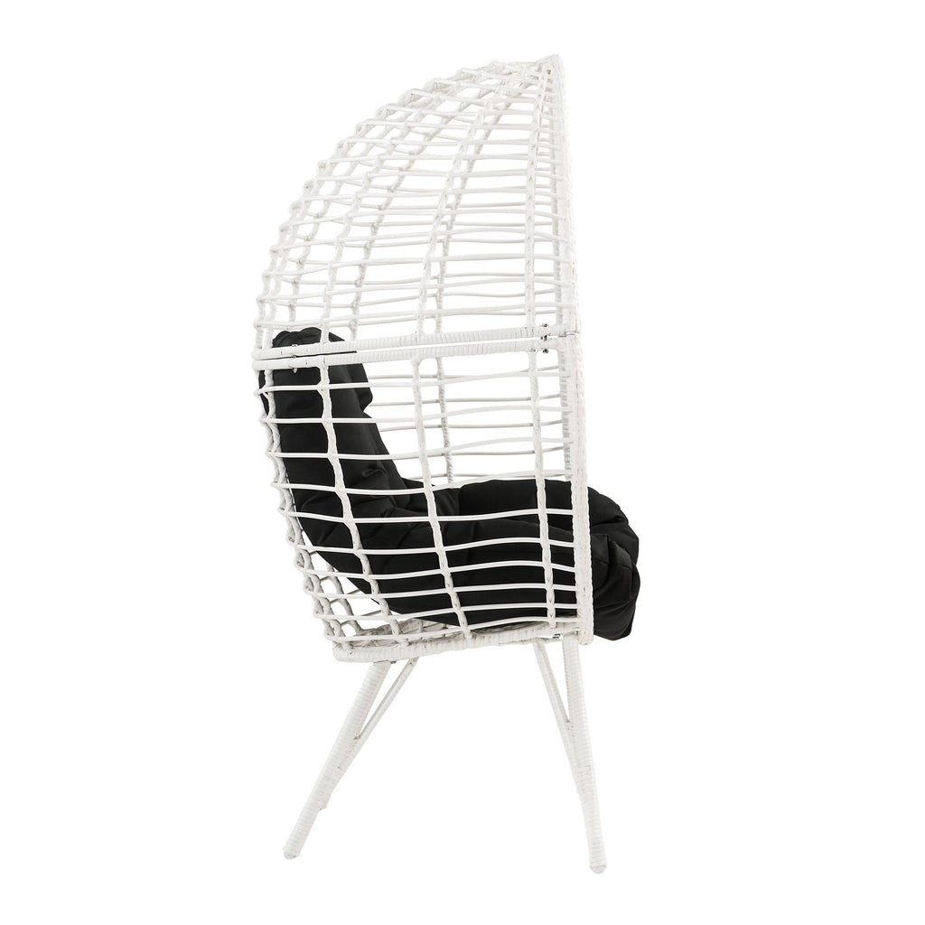 Galzed - Patio Lounge Chair - Black / White