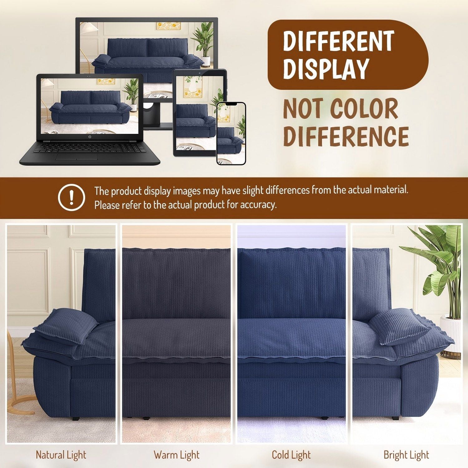 Queen Pull Out Sofa Bed, Convertible 3 In 1, Multi Functional - Blue
