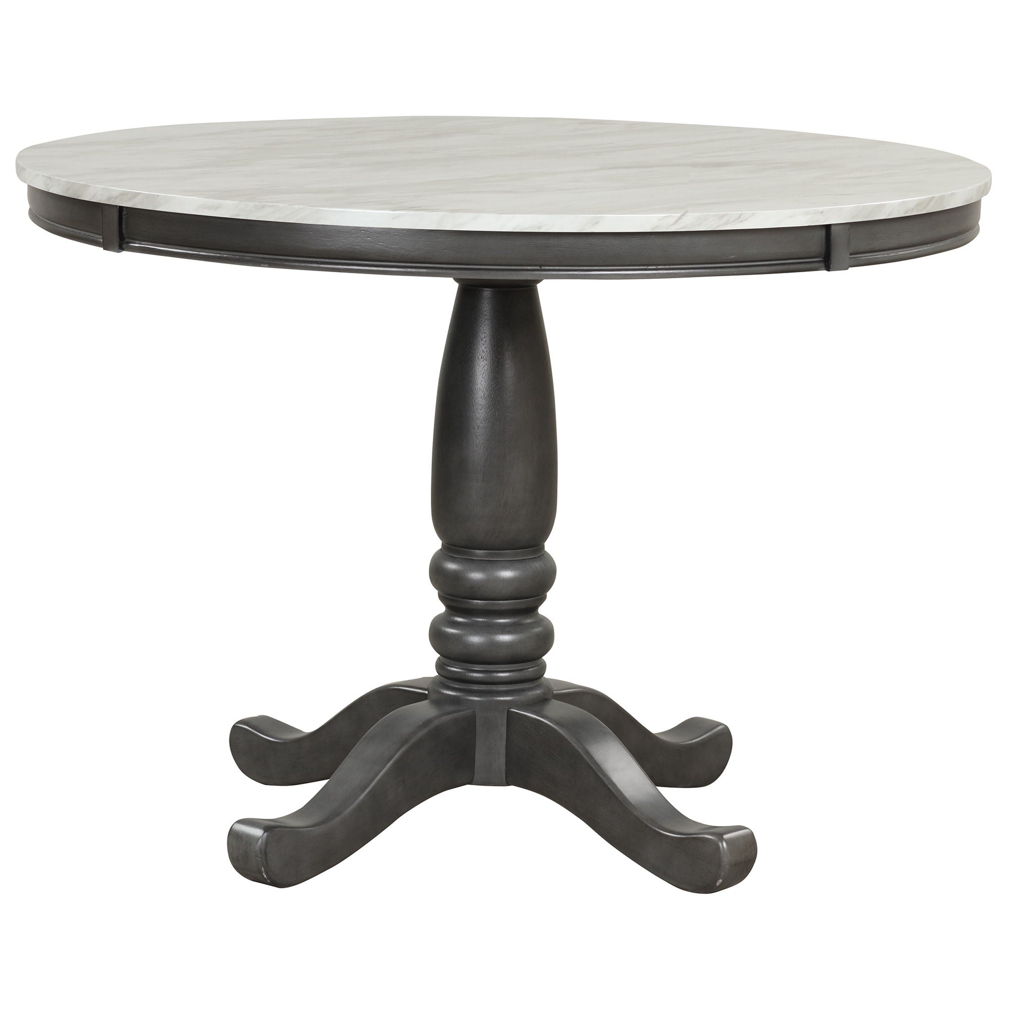 Dining Table - Gray - Faux Marble
