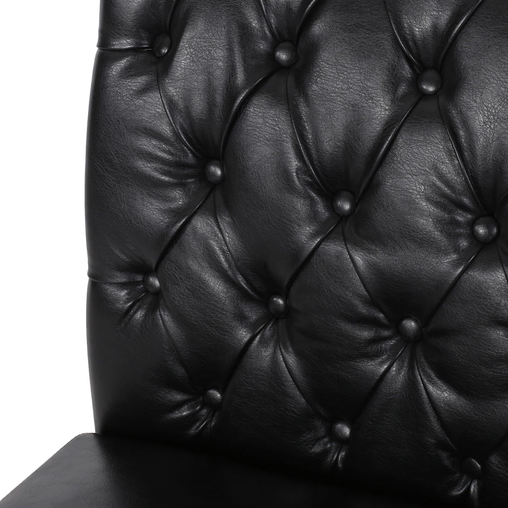 Broxton - Tuft Dining Rolltop Chairs With Button Tufted Backrest (Set of 2)