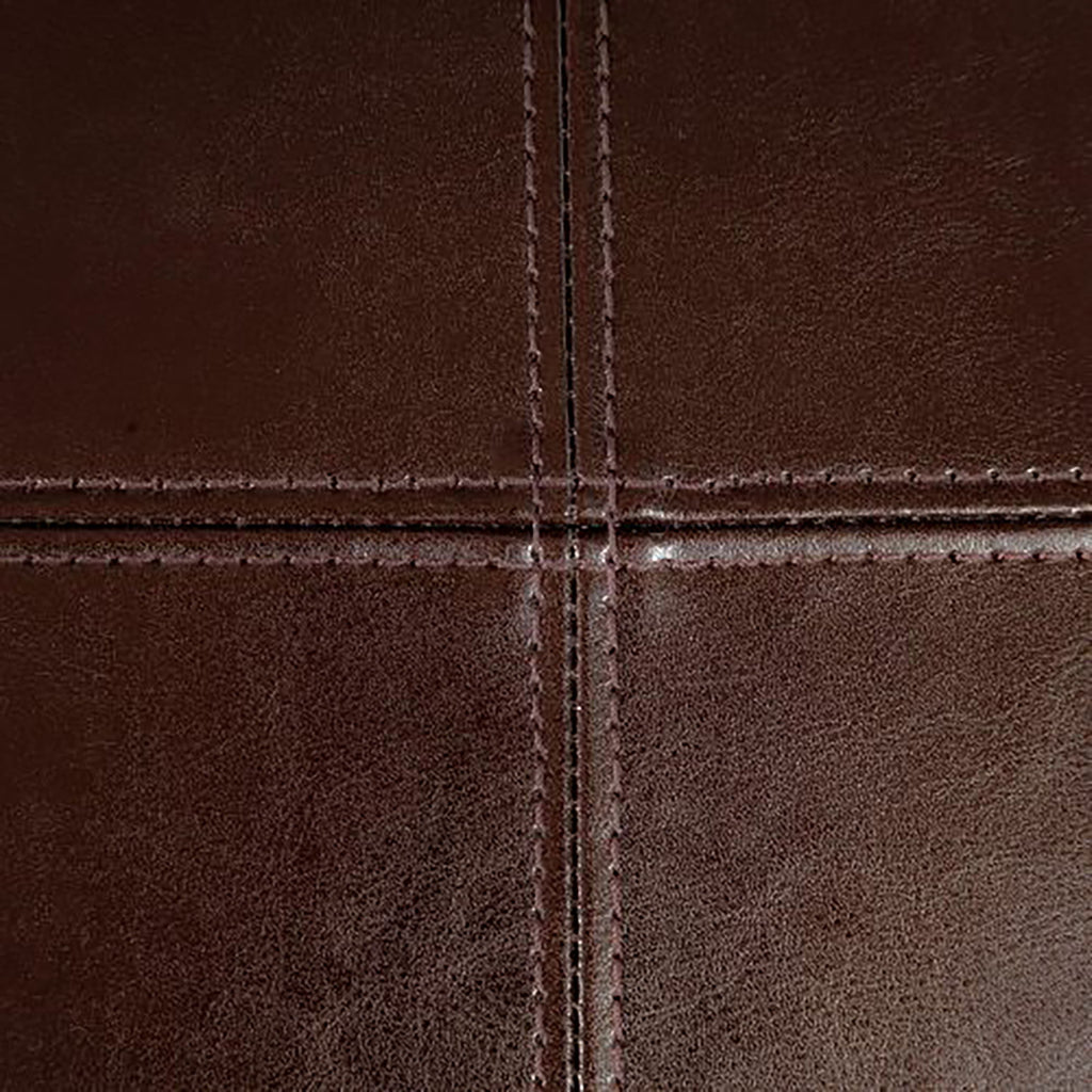 Bonded Leather Upholstered Dining Chair With Solid Wood Legs (Set of 2) - Chocolate