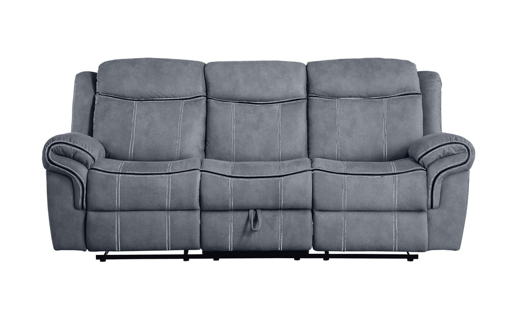Zubaida - Two Tone Recliner Sofa With USB Port Drop Down Table