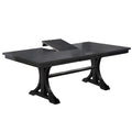 Rectangle Dining Table With Butterfly Leaf, Trestle Base - Charcoal