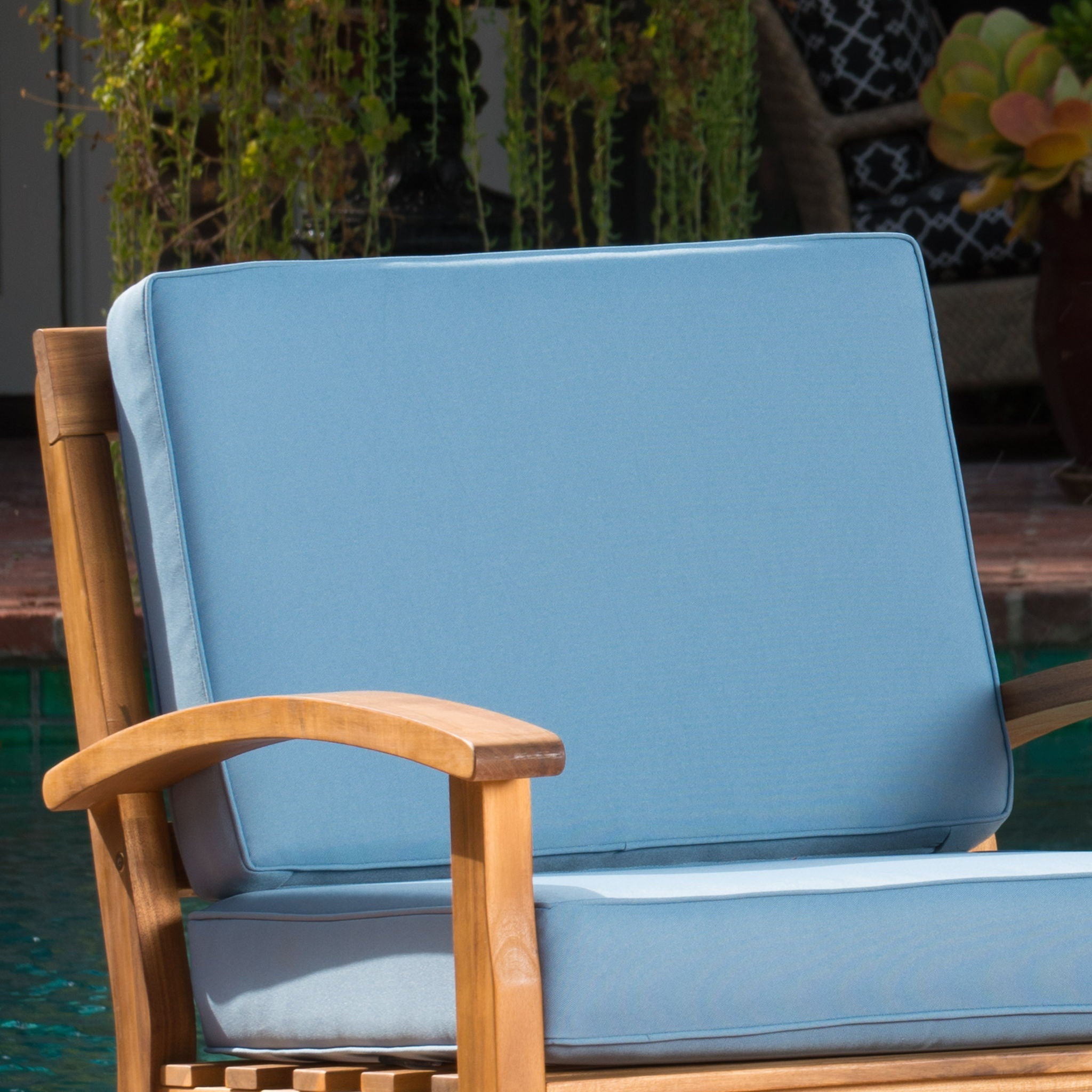 Shynel - Outdoor Seating Group With Cushions 4 Person Comfortable Design - Teak