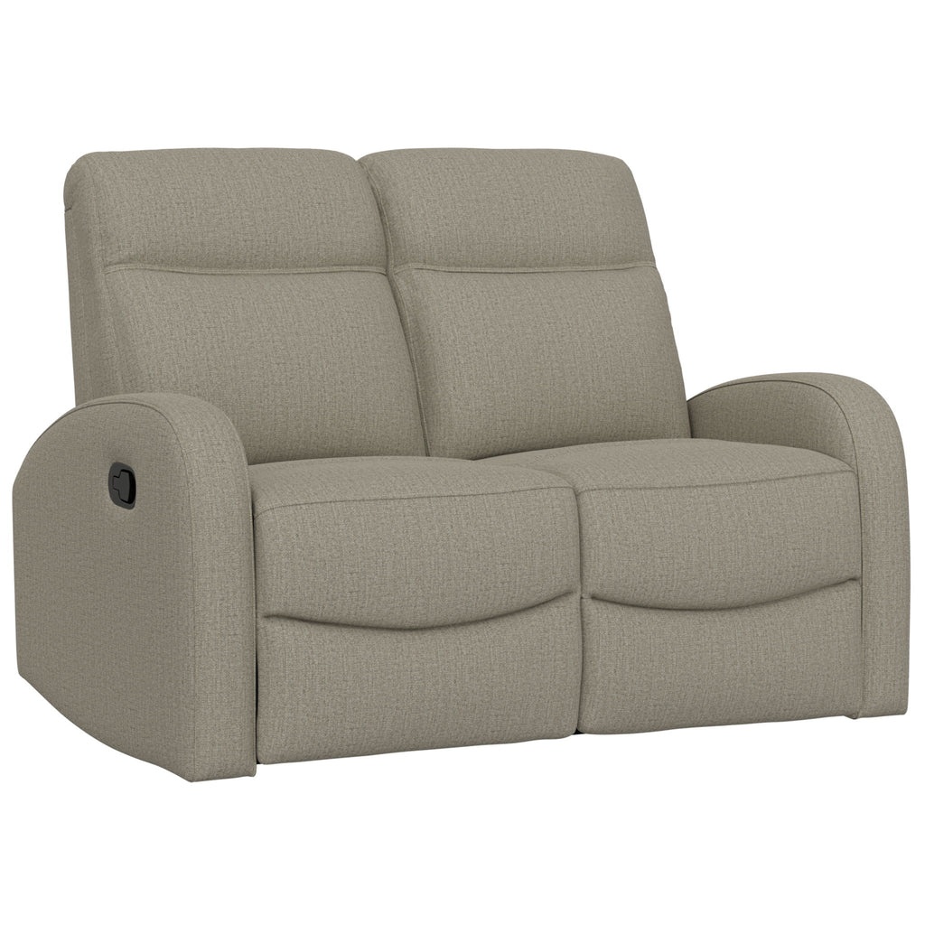 Manual Reclining Loveseat With Dual Seating Support For Living Room