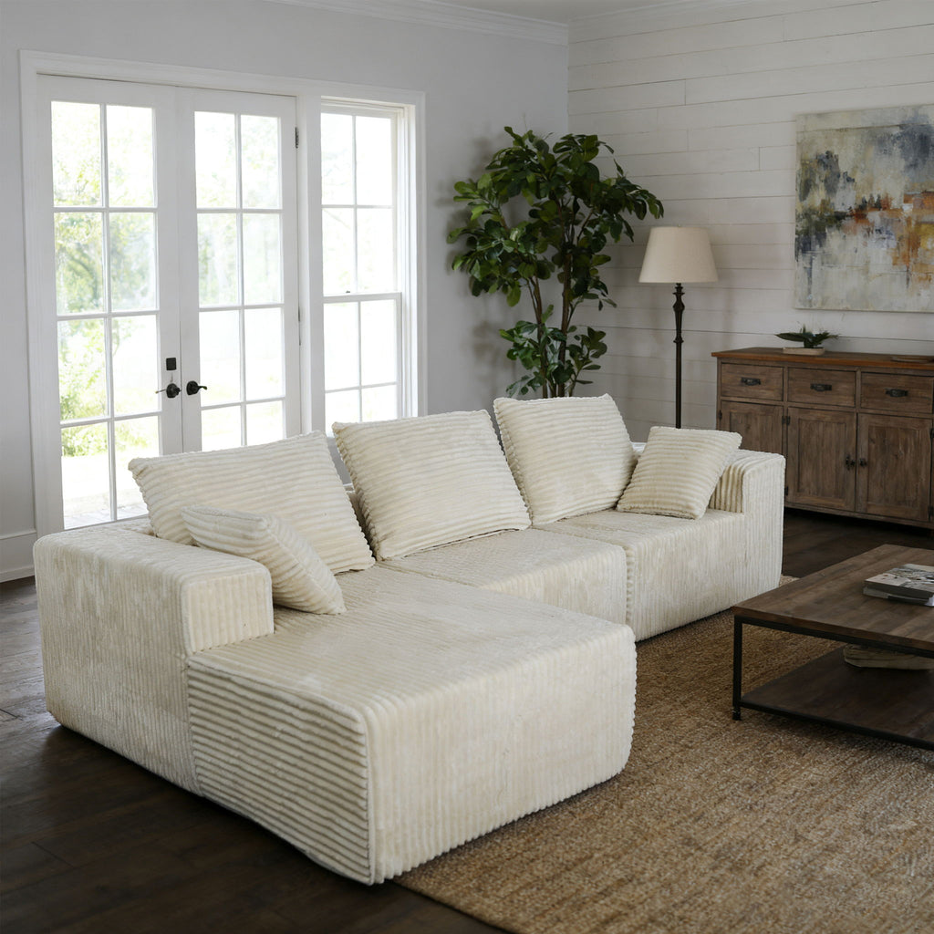 Corner Combination Sofa Sectional Couch With Soft Fabric
