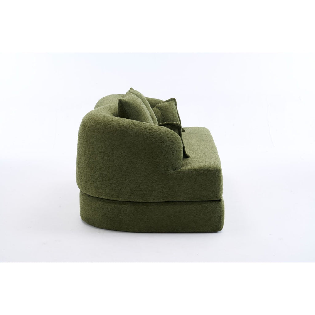 Foldable Sofa Bed, Boneless Couch Convertible Sleeper With 4 Pillows