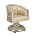 Sorina - Arm Chair - Synthetic Leather & Antique Gold
