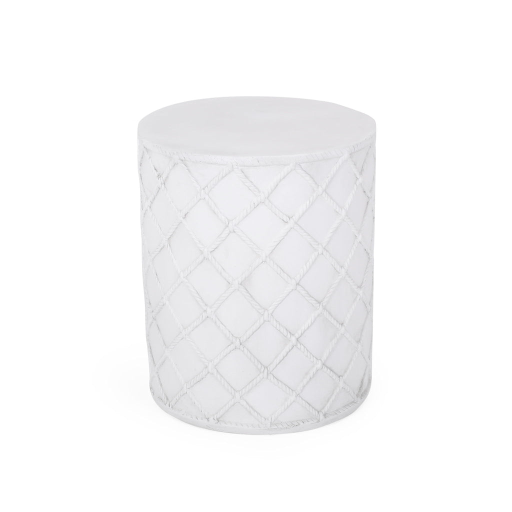 End Table, Outdoor - Antique White