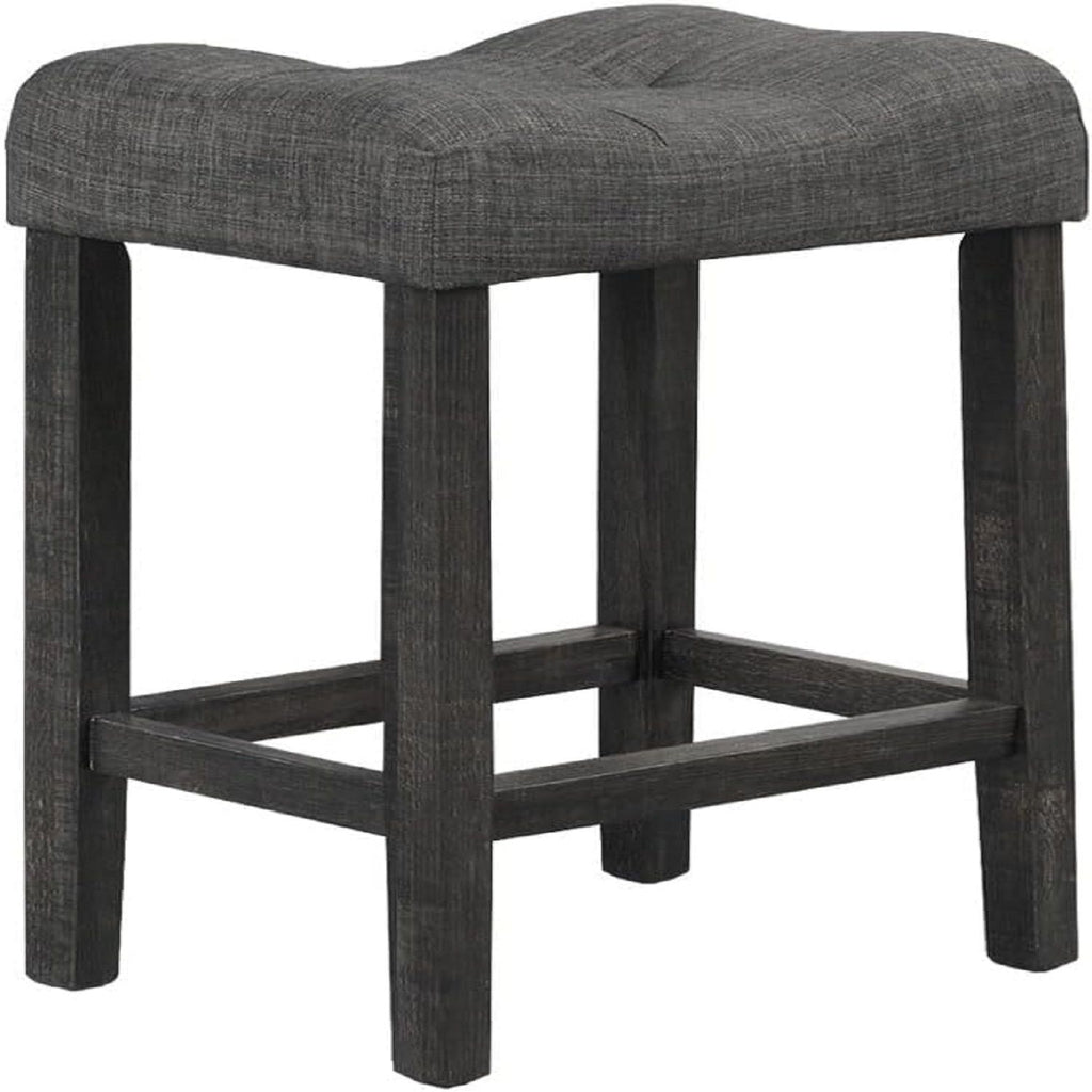Transitional Counter Dining Set With 4 Tufted Stools
