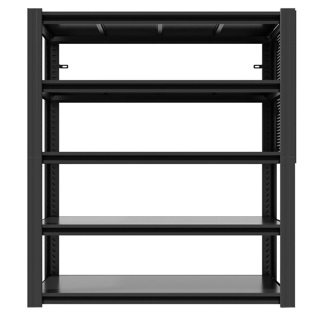 Industrial 5-Tier Adjustable Shelving Unit With Pegboard Heavy-Duty Storage