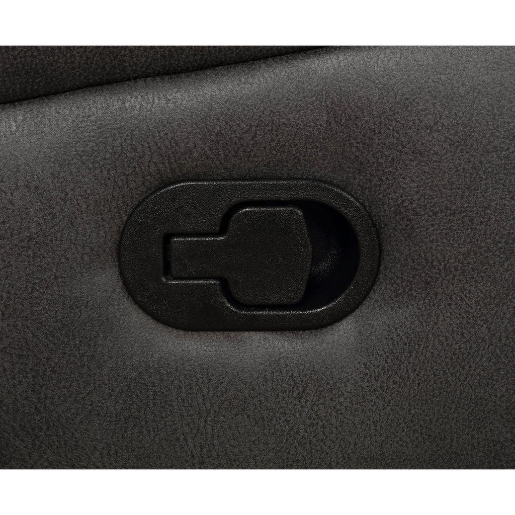 Franklin - Upholstered Padded Arm Reclining Loveseat With Center Console - Charcoal