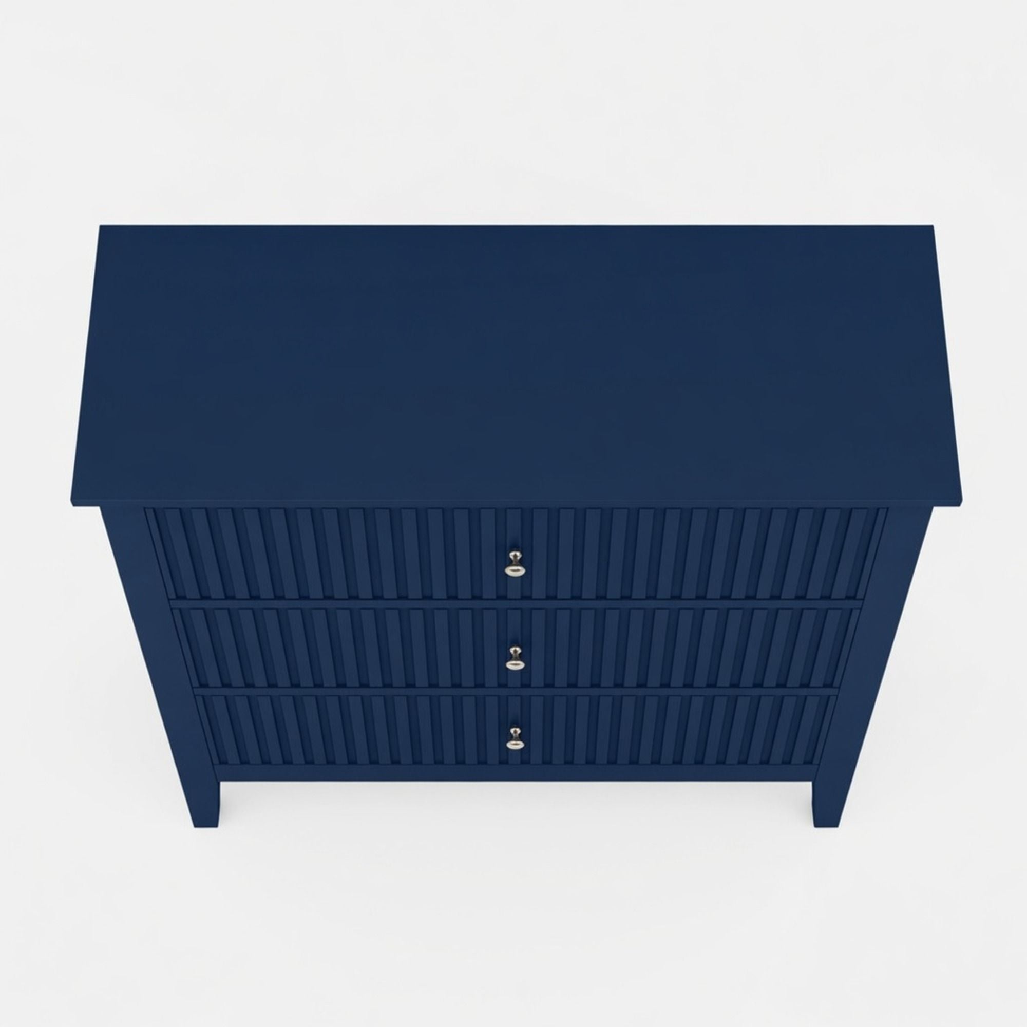 Fluted 3 Drawer Nightstand With Soft Close Slides