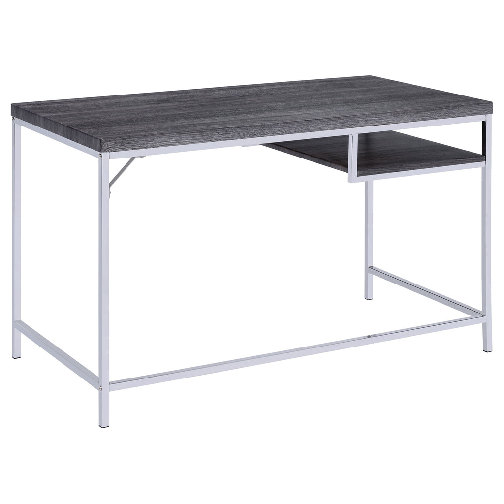 Rectangular Writing Desk, Compact Size For Home Office - Gray