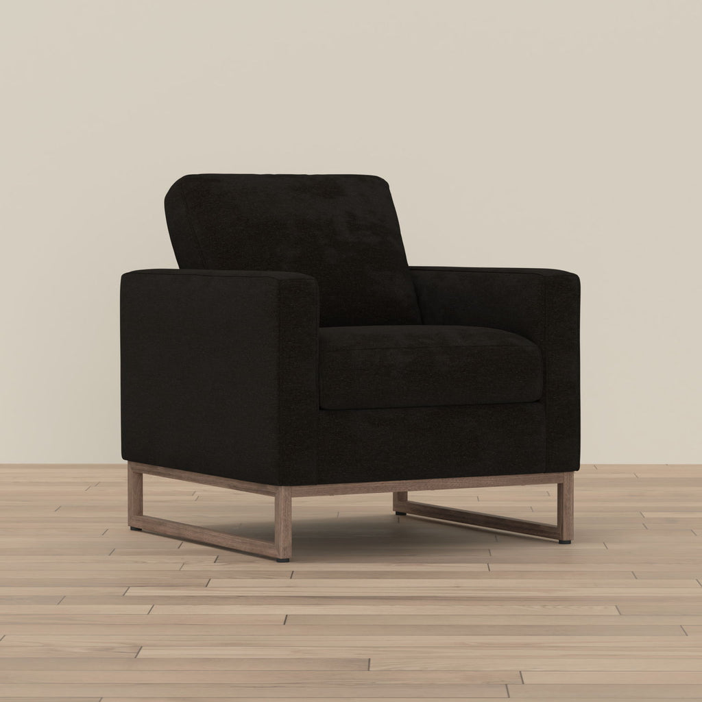 Accent Chair With Track Arm Design