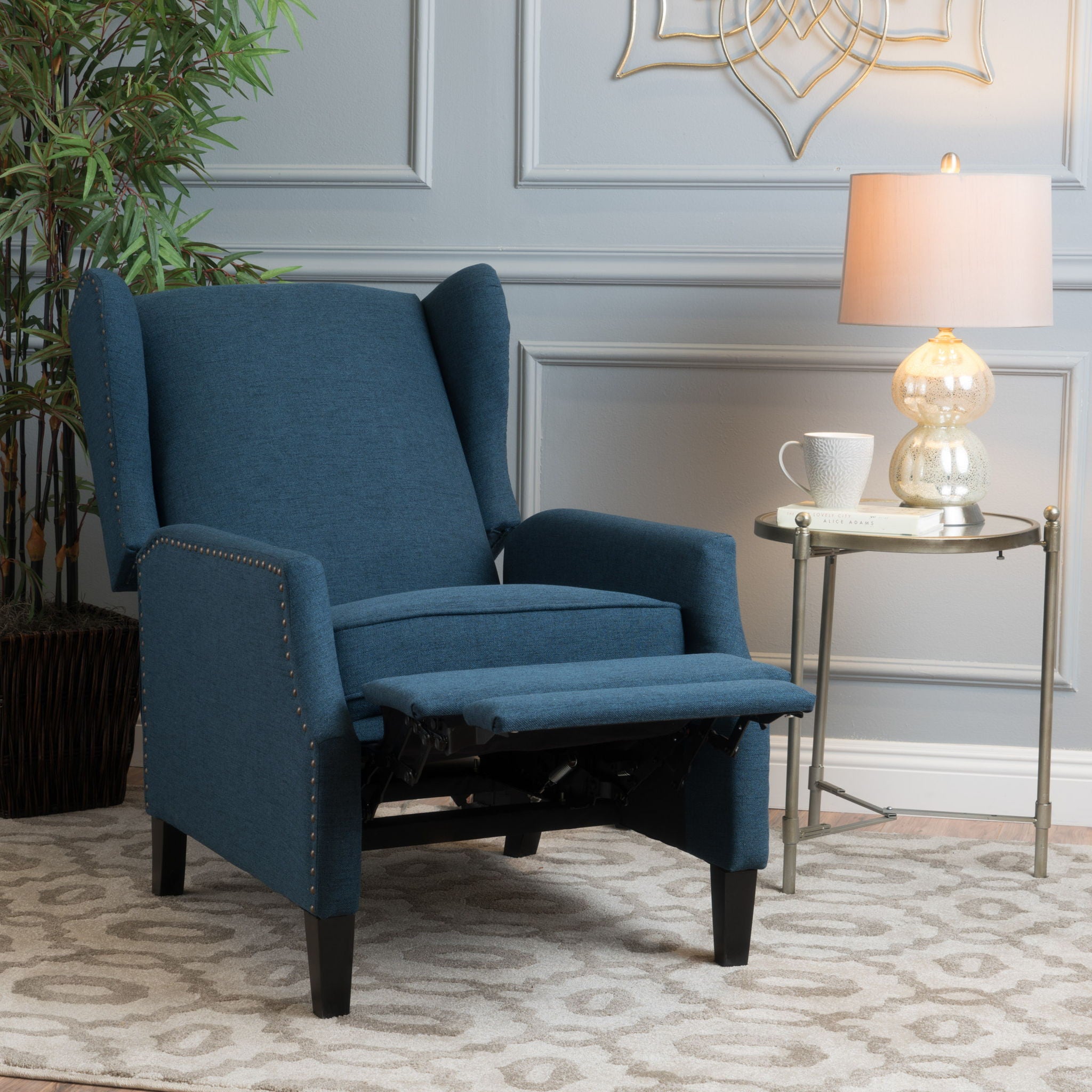 Westeros Wing Back Fabric Upholstered Recliner
