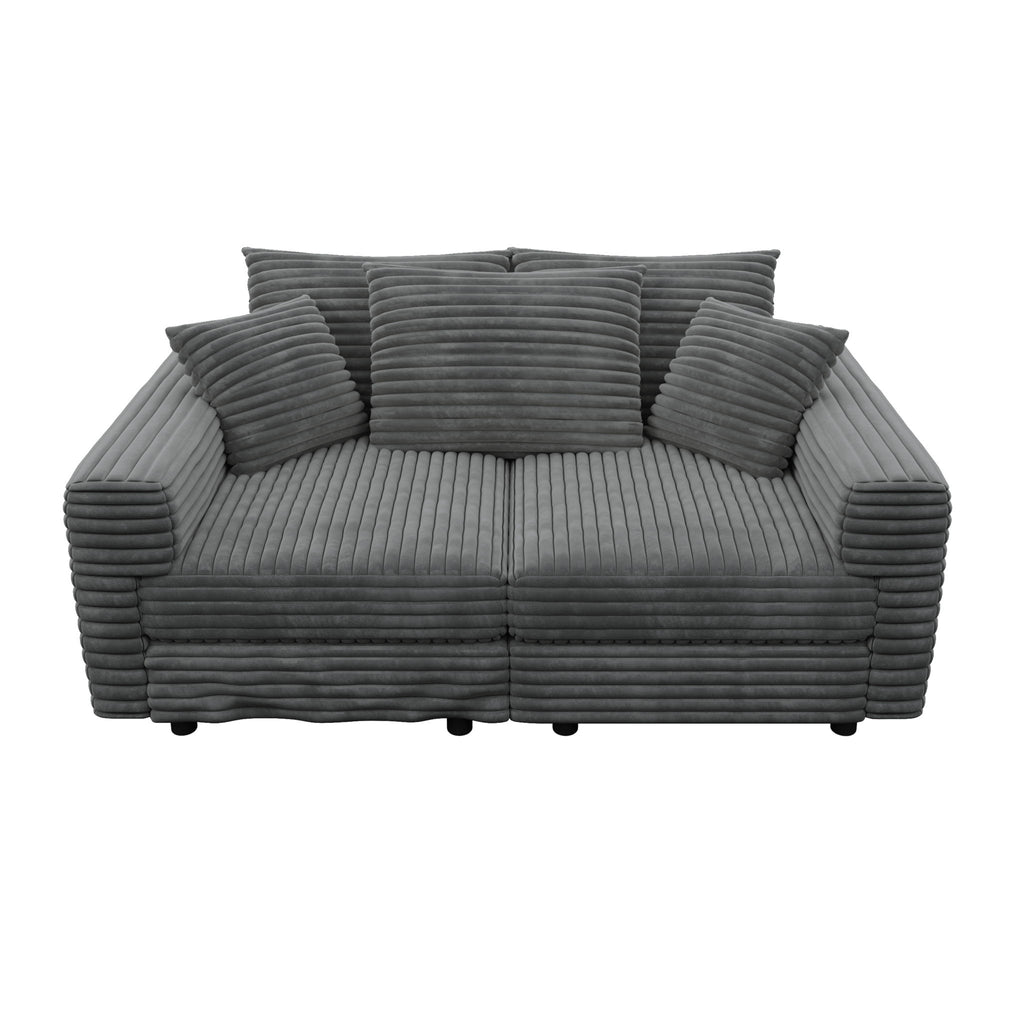 4 Seat Sofa, Modern Comfy Upholstered Sofa Cloud Couch, Deep Seat Couches With Soft Pillows