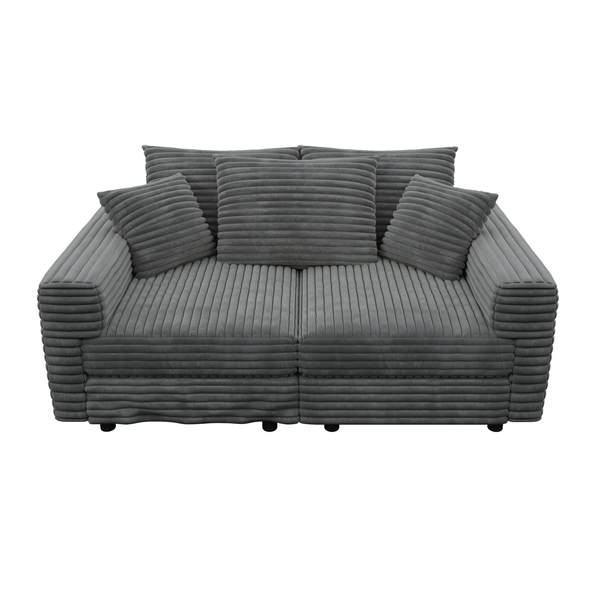 4 Seat Sofa, Modern Comfy Upholstered Sofa Cloud Couch, Deep Seat Couches With Soft Pillows