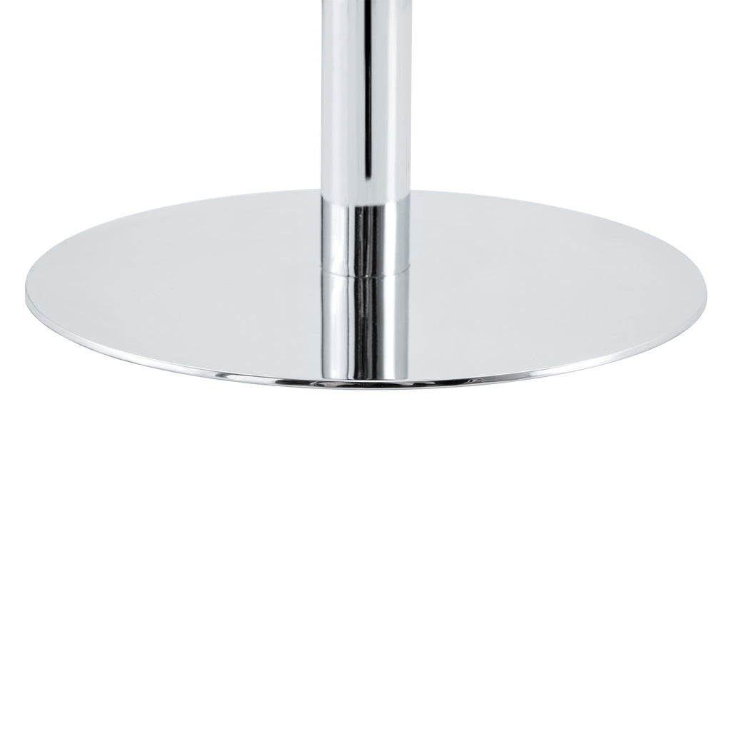 Circular Bar Table - White / Silver