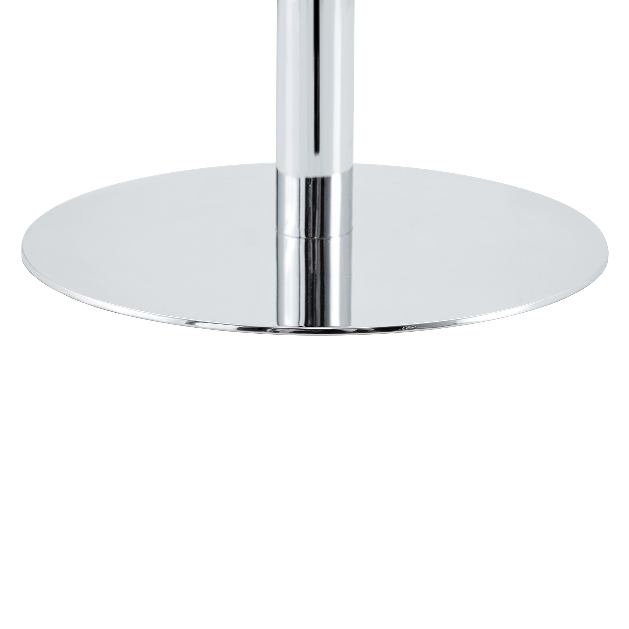 Circular Bar Table - White / Silver