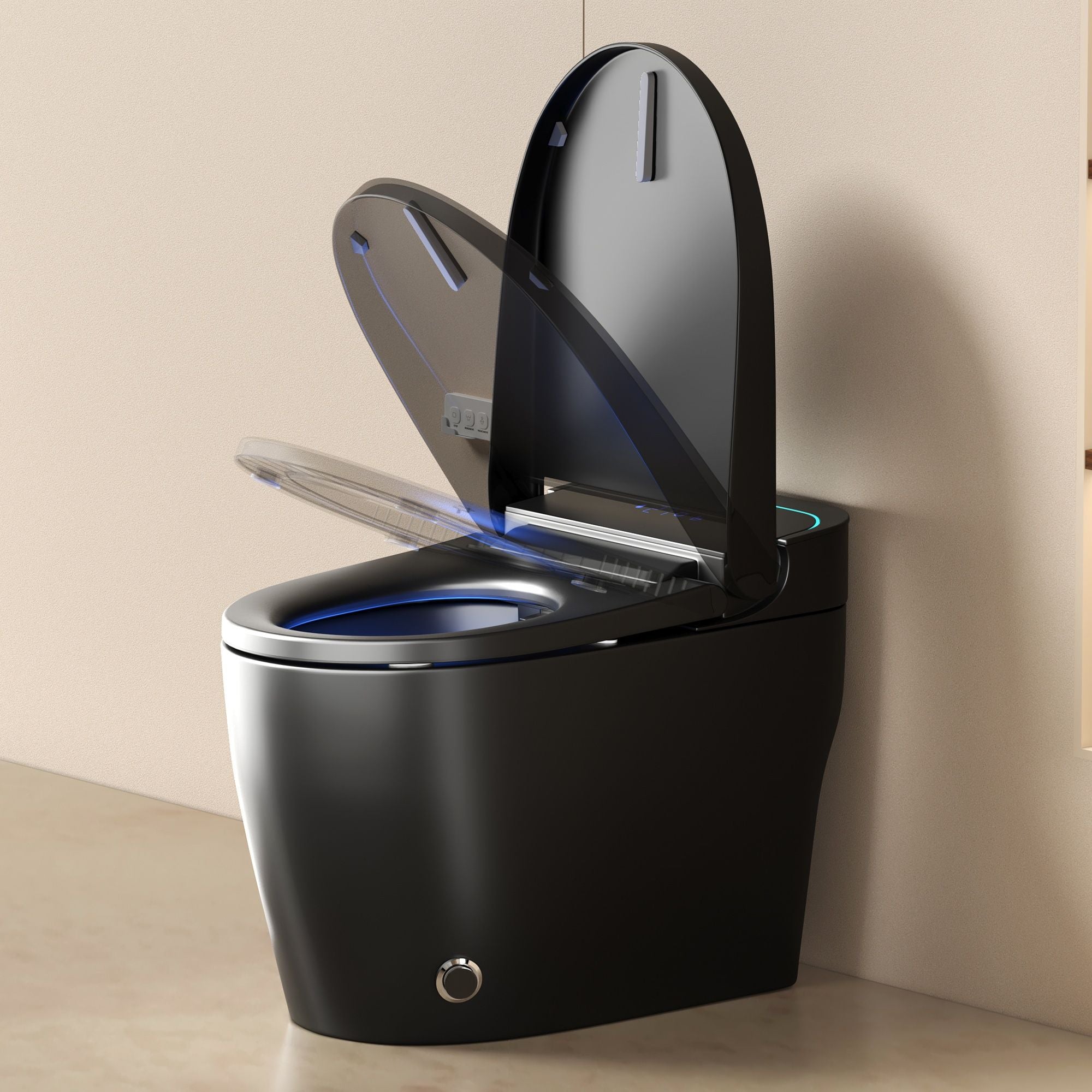 Smart Bidet Toilet With Auto Open / Close Seat