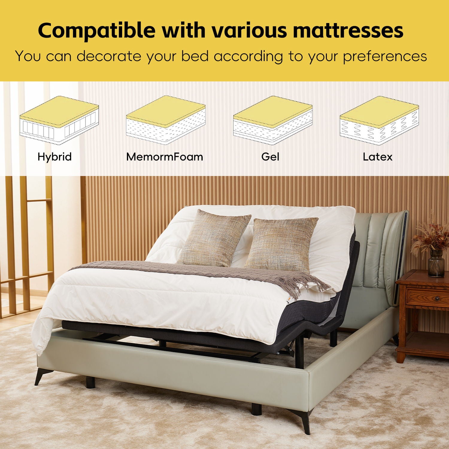 Ergonomic Adjustable Bed & Zero Gravity Base
