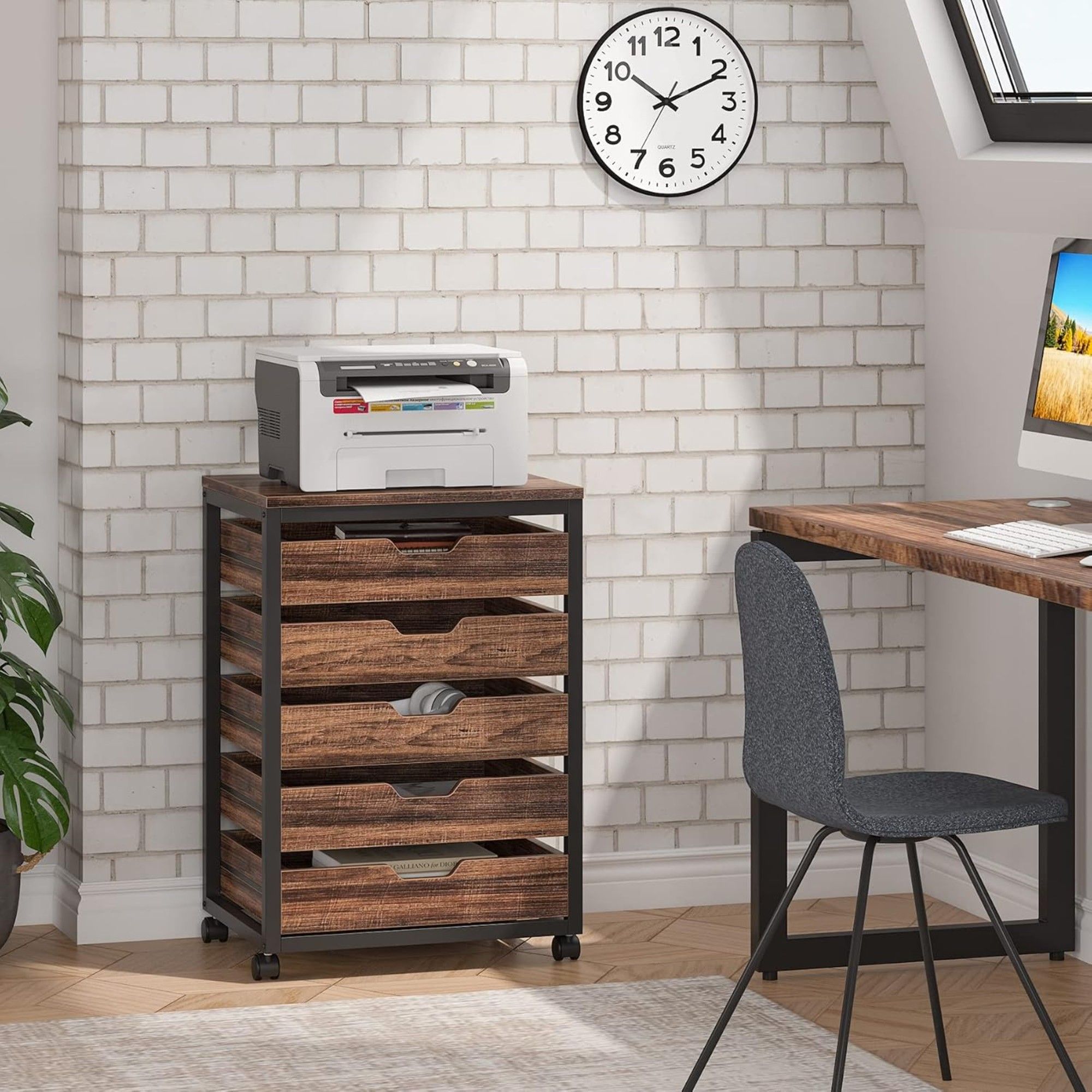 Storage Chest With Wheels, Mobile Drawer Unit