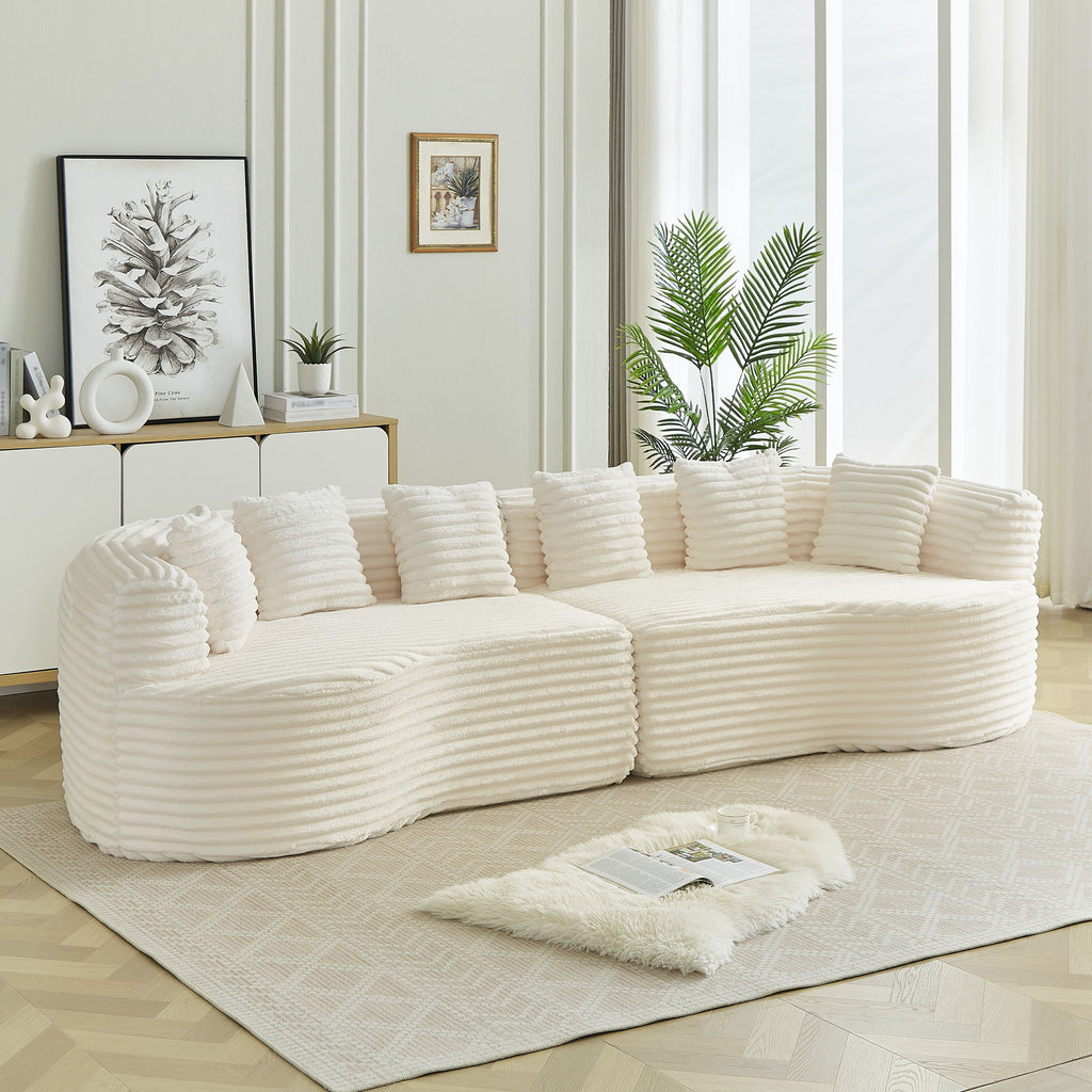 Sectional Sofa, Oversized 4 Seater With Deep Seat Design