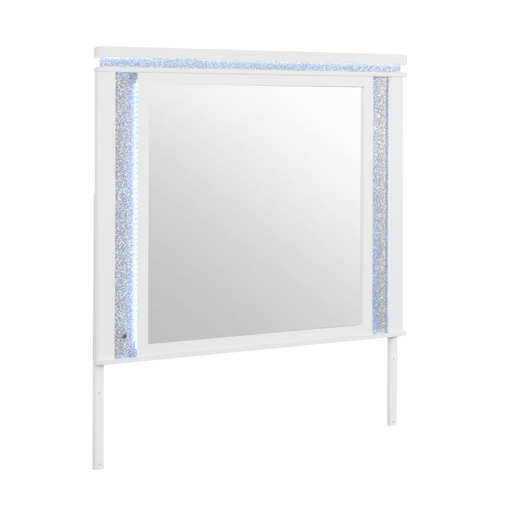 Adalid - 5 Pieces Bedroom Set With LED Lights And Glittered Detailing