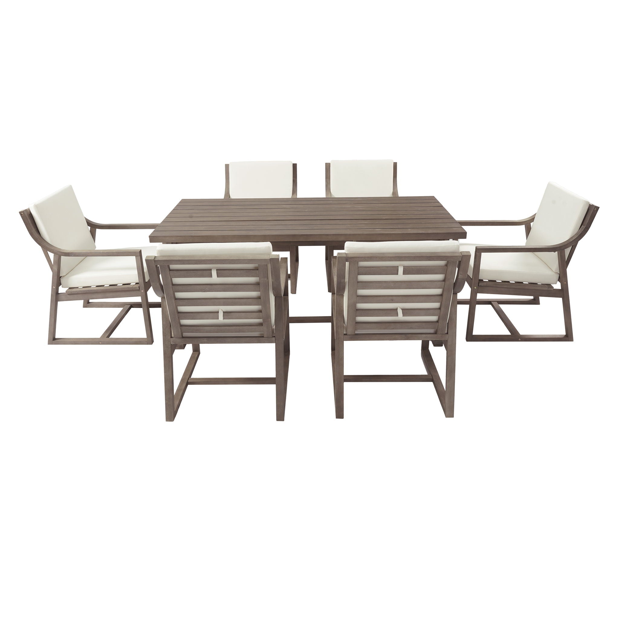7 Piece Modern Outdoor Dining Set, Patio Furniture
