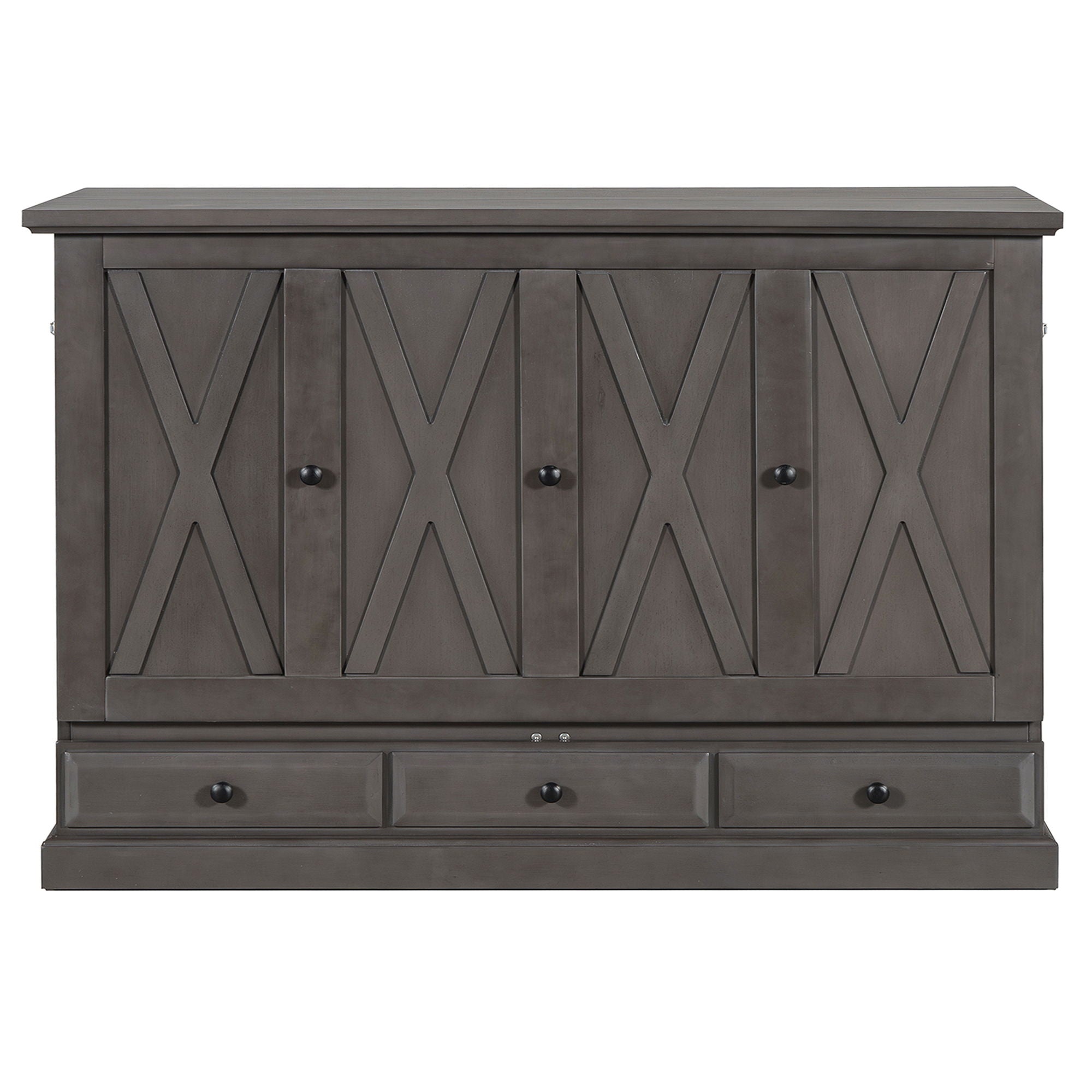 Murphy Bed Chest Cube Cabinet With Charging Station And Large Storage Drawer
