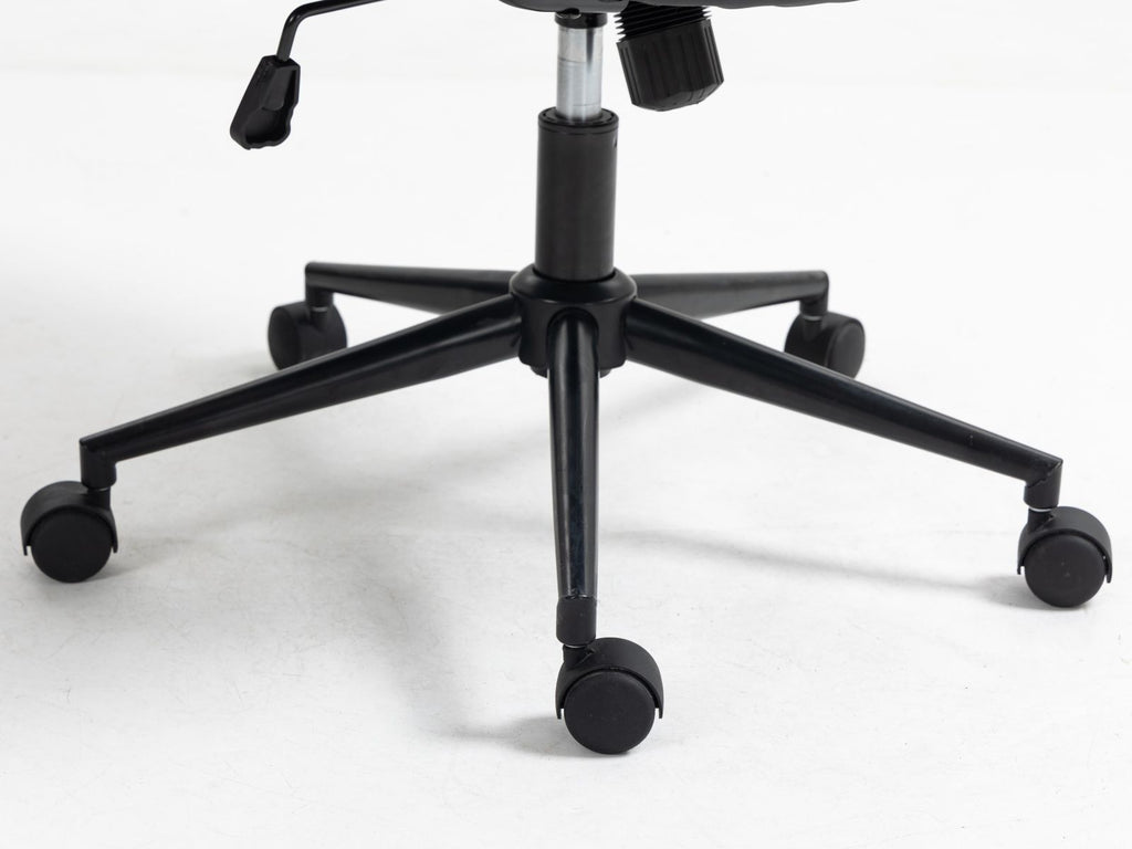 Office Chair, Mid Back Home Office Desk Task Chair With Wheels And Arms Ergonomic Computer Rolling Swivel Chair With Padded Armrest