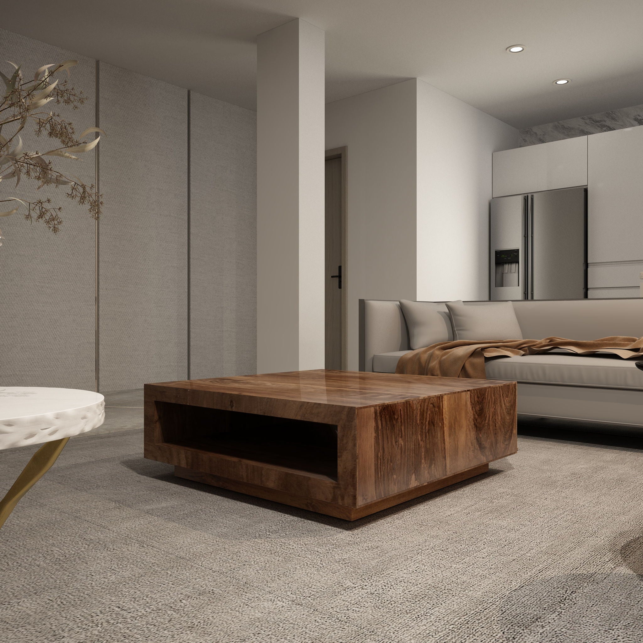 Low Profile Coffee Table - Brown