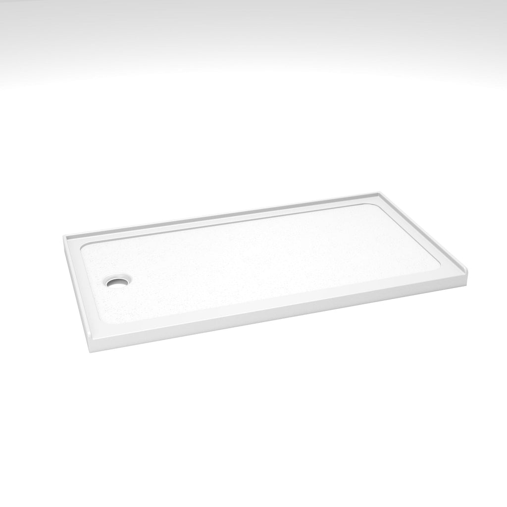 Shower Base Drain With Single Threshold Design