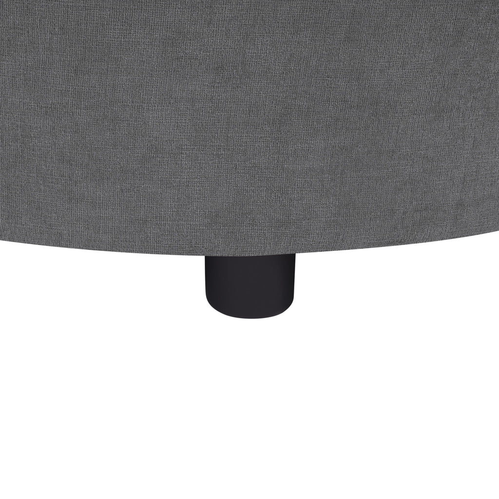 Modern L-Shaped Sectional Sofa With Curved Chaise, USB Ports, And Side Storage Pockets