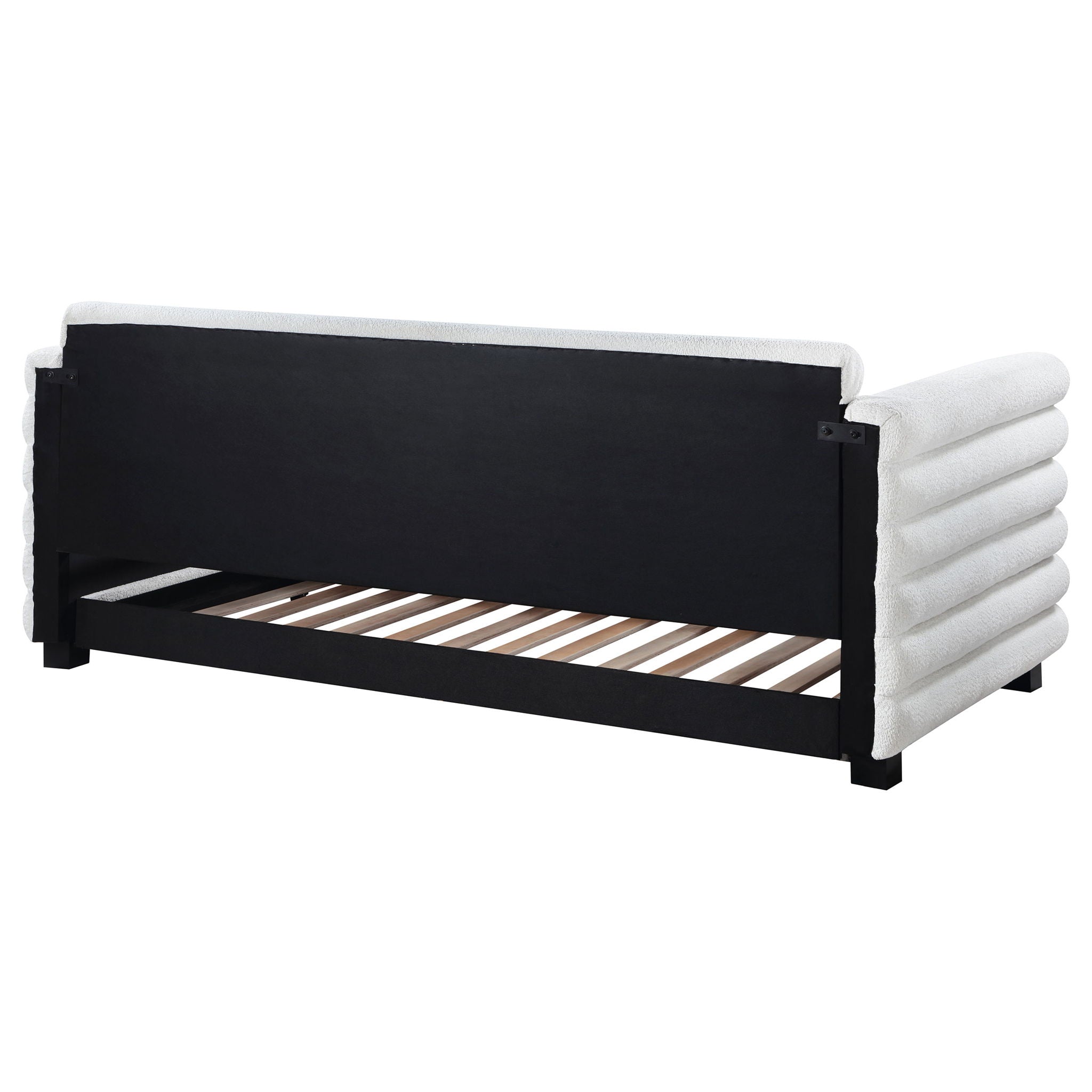 Fandango - Upholstered Twin Day Bed With Trundle - White