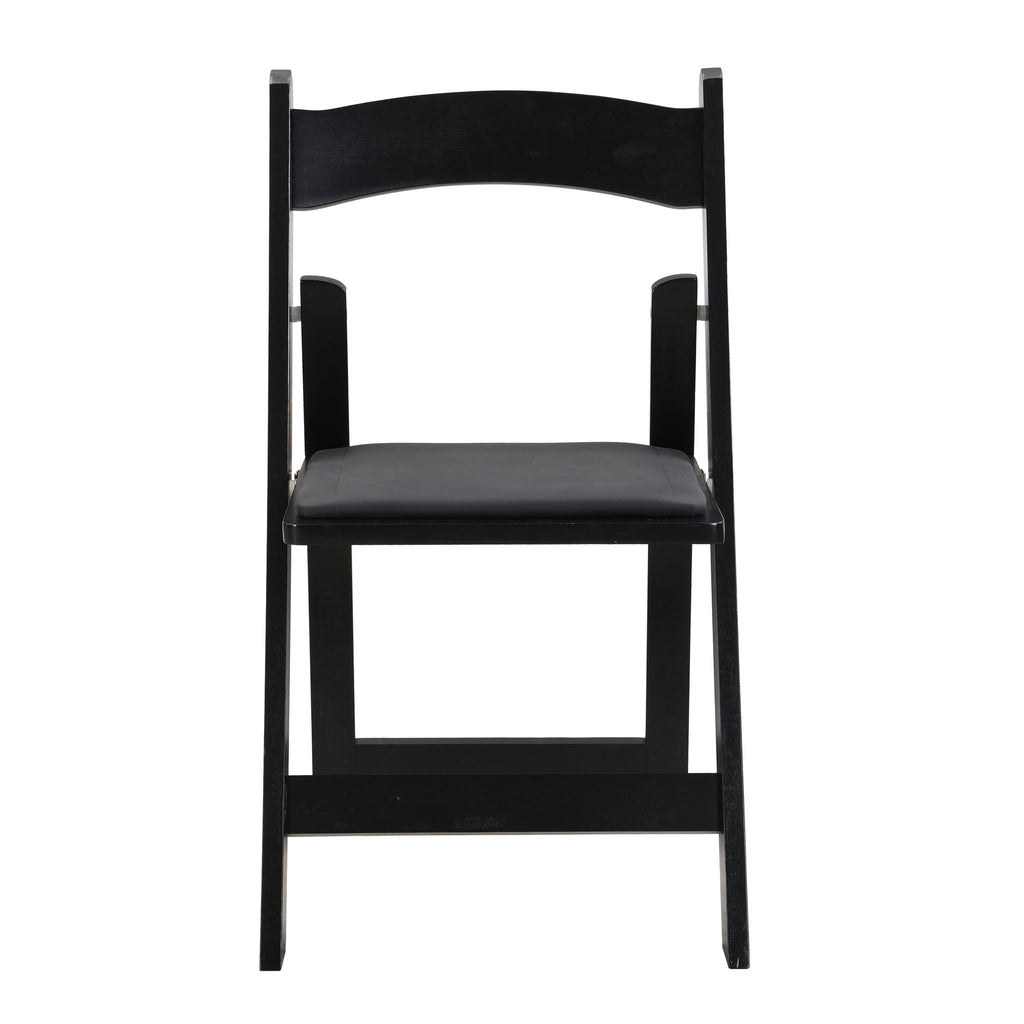 Solid Wood Upholstered Folding Chair Set, Dining Room (Set of 4)