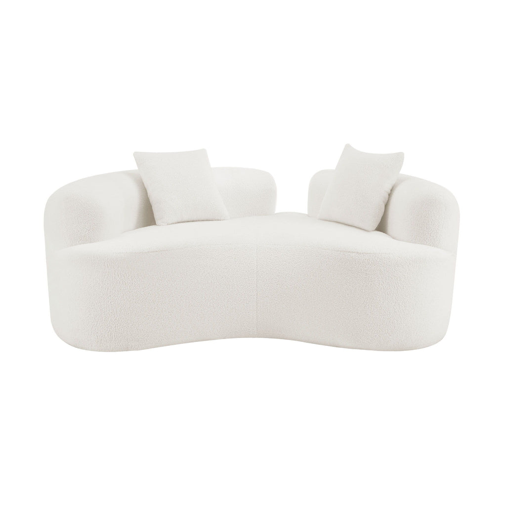 Modern Curved Loveseat