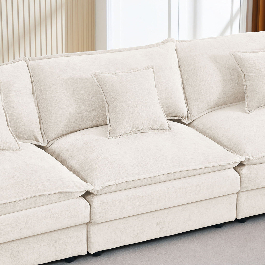 Modular U Shaped Sectional Sofa, 4 Seater Comfy Cloud Couch